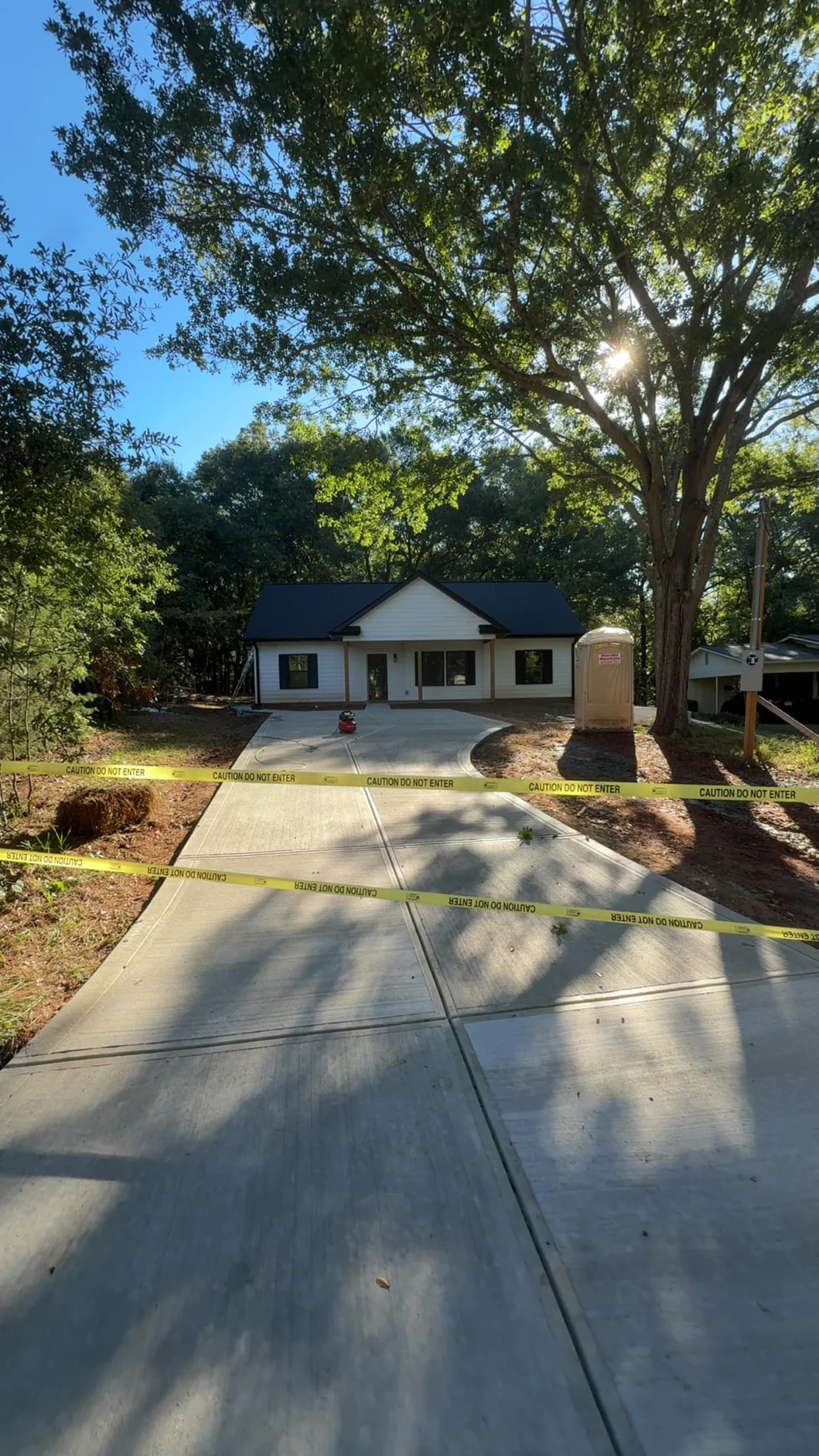 Fresh Concrete Driveway Pour on a New Construction Home image