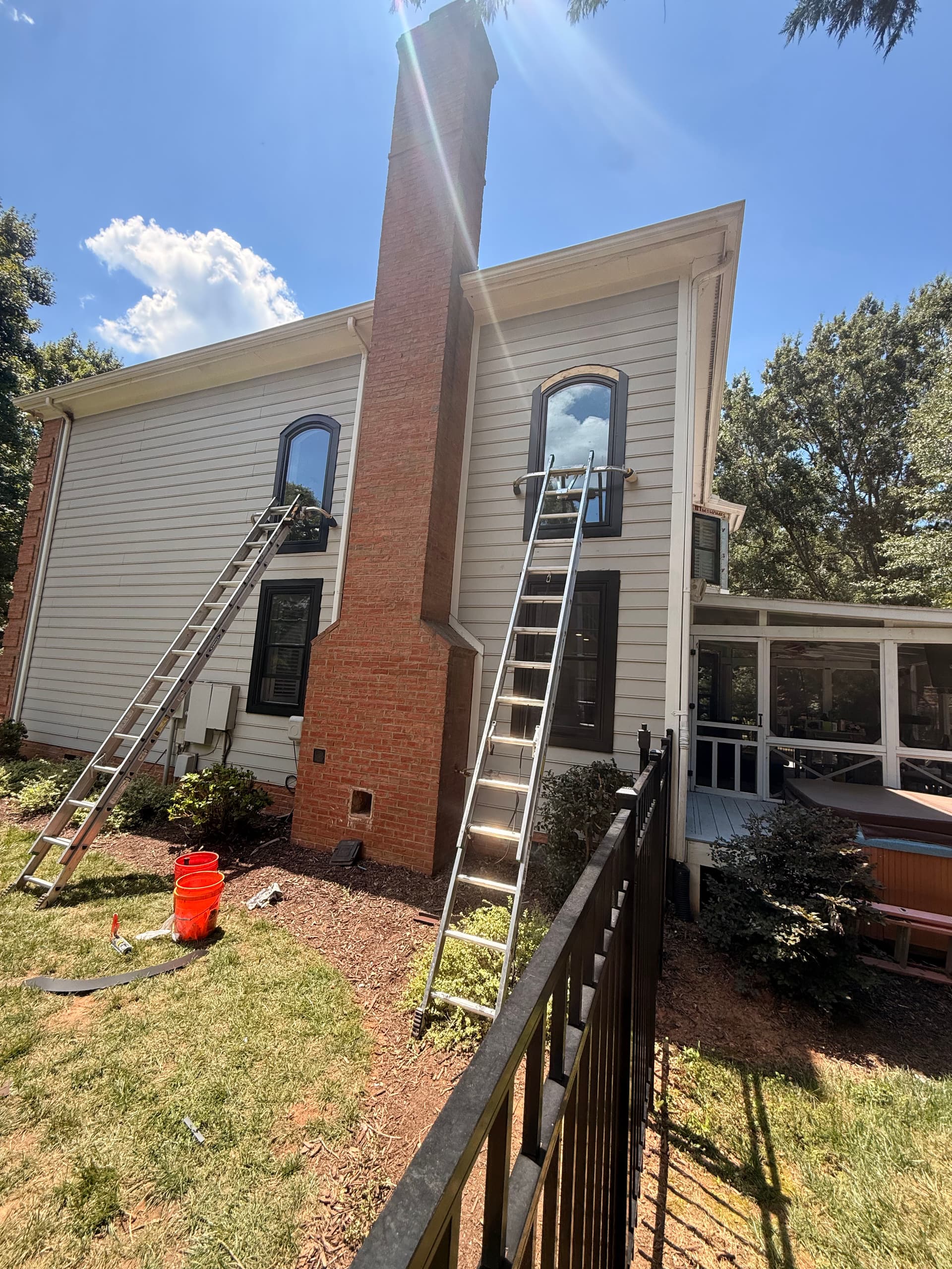 Gallery photos for 35 White Windows Swapped for Black on This Lake Norman Home: Image #1